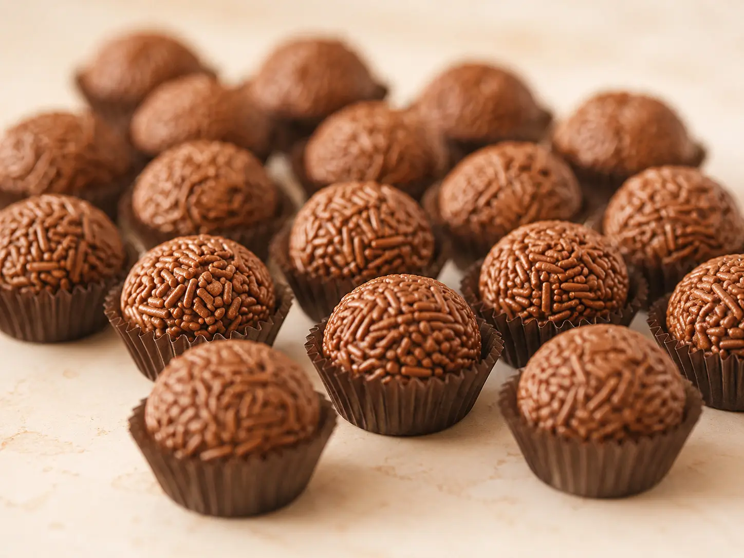 Brazilian brigadeiros in gold cups